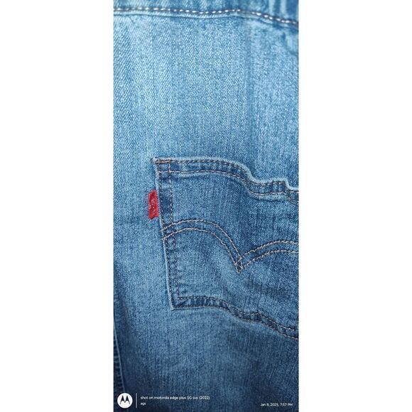 Y2K Retro Levis Girl's/teen Bib Overall Denim Jean Skirt Jumper Size XL - Picture 5 of 11